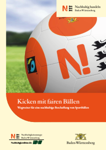 Bild der Titelseite der Publikation: Nachhaltig handel: Sportbälle - Kicken mit fairen Bällen