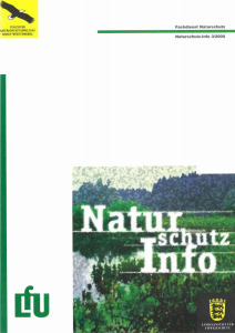 Bild der Titelseite der Publikation: Naturschutz-Info 2000 Heft 3