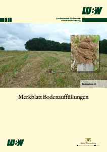 Bild der Titelseite der Publikation: Merkblatt Bodenauffüllungen