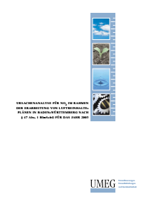 Bild der Titelseite der Publikation: Ursachenanalyse für NO2 im Rahmen der Erarbeitung von Luftreinhalte- und Aktionsplänen