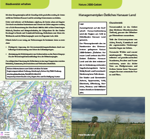 Bild der Titelseite der Publikation: Natura 2000 Gemeinsam umsetzen - Managementplan Östliches Hanauer Land