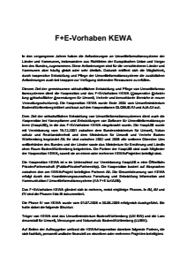 Bild der Titelseite der Publikation: Vorwort, Einführung und Schlussbemerkung KEWA IV