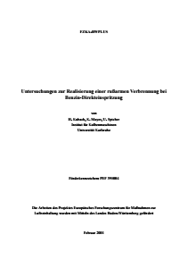 Bild der Titelseite der Publikation: Untersuchungen zur Realisierung einer rußarmen Verbrennung bei Benzin-Direkteinspritzung
