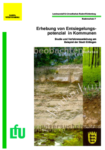 Bild der Titelseite der Publikation: Erhebung von Entsiegelungspotenzial in Kommunen