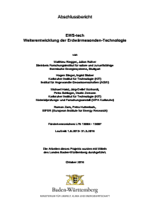 Bild der Titelseite der Publikation: Weiterentwicklung der Erdwärmesonden-Technologie