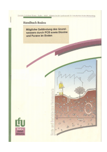 Bild der Titelseite der Publikation: Mögliche Gefährdung des Grundwassers durch PCB sowie Dioxine und Furane im Boden