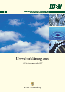 Bild der Titelseite der Publikation: Umwelterklärung 2010