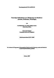 Bild der Titelseite der Publikation: Neuartige Maßnahmen zur Minderung von Baulärm - Systeme, Methoden, Wirkungen
