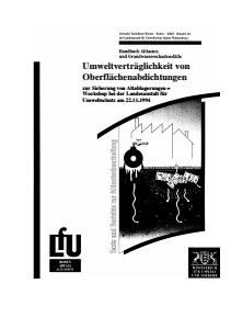 Bild der Titelseite der Publikation: Umweltverträglichkeit von Oberflächenabdichtungen zur Sicherung von Altablagerungen