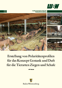 Bild der Titelseite der Publikation: Erstellung von Polaritätenprofilen für das Konzept Gestank und Duft für die Tierarten Ziegen und Schafe