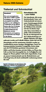Bild der Titelseite der Publikation: Natura 2000 gemeinsam umsetzen - Tiefental und Schmiechtal