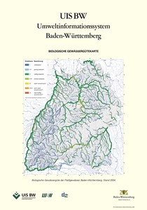 Bild der Titelseite der Publikation: Biologische Gewässergütekarte