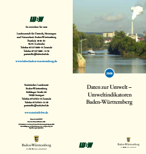 Bild der Titelseite der Publikation: Daten zur Umwelt - Umweltindikatoren Baden-Württemberg 2009