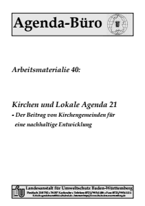Bild der Titelseite der Publikation: Arbeitsmaterialie 040: Kirchen und Lokale Agenda 21