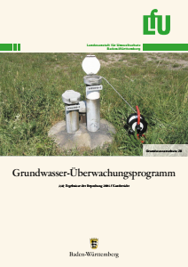 Bild der Titelseite der Publikation: Grundwasserüberwachungsprogramm. Ergebnisse der Beprobung 2004 - Kurzbericht