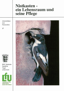 Bild der Titelseite der Publikation: Nistkasten - ein Lebensraum und seine Pflege