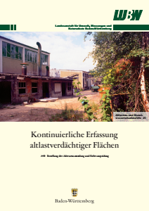 Bild der Titelseite der Publikation: Kontinuierliche Erfassung altlastverdächtiger Flächen