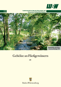 Bild der Titelseite der Publikation: Gehölze an Fließgewässern