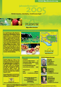 Bild der Titelseite der Publikation: Jahresinformation PLENUM Allgäu-Oberschwaben 2005