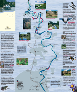 Bild der Titelseite der Publikation: Naturschutzgebiete am Neckar mit Schiff, Bahn und Rad