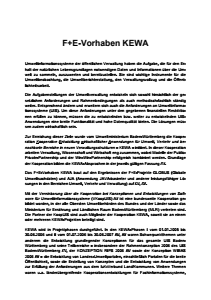 Bild der Titelseite der Publikation: Vorwort, Einführung und Schlussbemerkung KEWA III