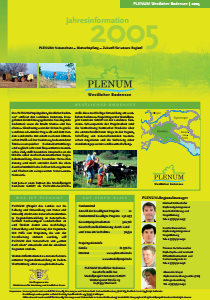 Bild der Titelseite der Publikation: Jahresinformation PLENUM Westlicher Bodensee 2005