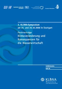 Bild der Titelseite der Publikation: Klimaveränderung und Konsequenzen für die Wasserwirtschaft
