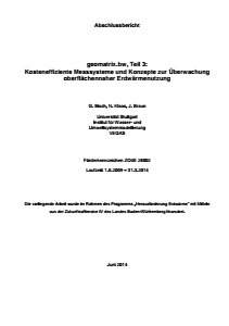 Bild der Titelseite der Publikation: geomatrix.bw, Teil 3: Kosteneffiziente Messsysteme und Konzepte zur Überwachung oberflächennaher Erdwärmenutzung
