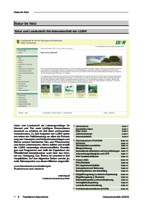Bild der Titelseite der Publikation: 1_Natur und Landschaft: Ein Internetauftritt der LUBW