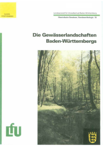 Bild der Titelseite der Publikation: Die Gewässerlandschaften Baden-Württembergs
