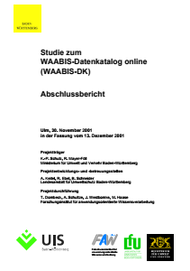 Bild der Titelseite der Publikation: Studie zum WAABIS-Datenkatalog online (WAABIS-DK) Abschlussbericht