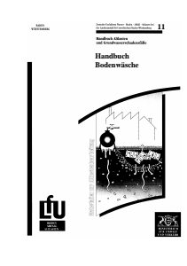 Bild der Titelseite der Publikation: Handbuch Bodenwäsche