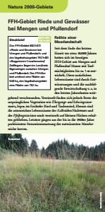 Bild der Titelseite der Publikation: Natura 2000 gemeinsam umsetzen - FFH-Gebiet Riede und Gewässer bei Mengen und Pfullendorf