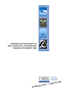 Bild der Titelseite der Publikation: Schimmelpilzmessungen in der Außenluft im Frühjahr, Sommer und Herbst 2003