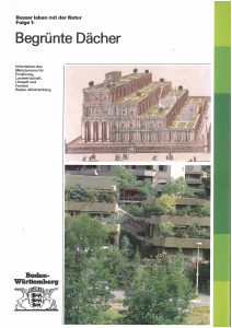 Bild der Titelseite der Publikation: Begrünte Dächer