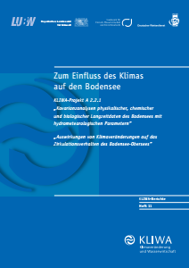 Bild der Titelseite der Publikation: Zum Einfluss des Klimas auf den Bodensee