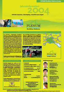 Bild der Titelseite der Publikation: Jahresinformation PLENUM Westlicher Bodensee 2004