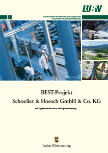 Bild der Titelseite der Publikation: BEST-Projekt Schoeller & Hoesch GmbH & Co.KG