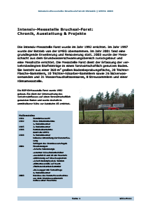Bild der Titelseite der Publikation: Intensiv-Messstelle Bruchsal-Forst: Chronik