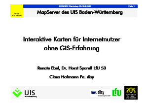 Bild der Titelseite der Publikation: Interaktive Karten für Internetnutzer ohne GIS-Erfahrung