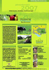 Bild der Titelseite der Publikation: Jahresinformation PLENUM Allgäu-Oberschwaben 2007