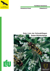 Bild der Titelseite der Publikation: Rote Liste der Schwebfliegen Baden-Württembergs