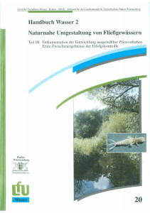 Bild der Titelseite der Publikation: Naturnahe Umgestaltung von Fließgewässern Teil III