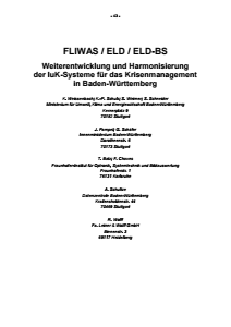 Bild der Titelseite der Publikation: FLIWAS / ELD / ELD-BS - Weiterentwicklung und Harmonisierung der IuK-Systeme für das Krisenmanagement in Baden-Württemberg