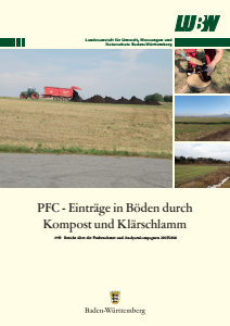 Bild der Titelseite der Publikation: PFC-Einträge in Böden durch Kompost und Klärschlamm