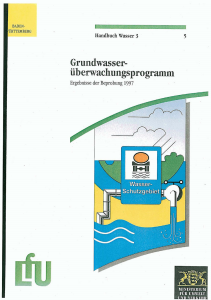 Bild der Titelseite der Publikation: Grundwasserüberwachungsprogramm. Ergebnisse der Beprobung 1997