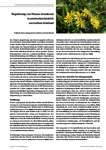 Bild der Titelseite der Publikation: Regulierung von Wasser-Greiskraut in naturschutzfachlich wertvollem Grünland