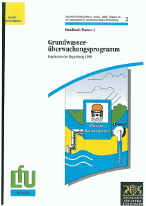 Bild der Titelseite der Publikation: Grundwasserüberwachungsprogramm. Ergebnisse der Beprobung 1996