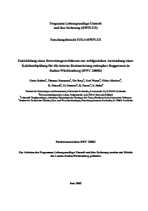Bild der Titelseite der Publikation: Entwicklung eines Bewertungsverfahrens zur erfolgreichen Anwendung einer Kalzitaufspülung für die interne Restaurierung eutropher Baggerseen in Baden-Württemberg