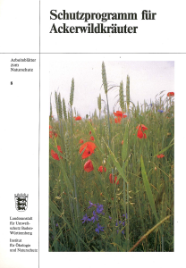 Bild der Titelseite der Publikation: Schutzprogramm für Ackerwildkräuter